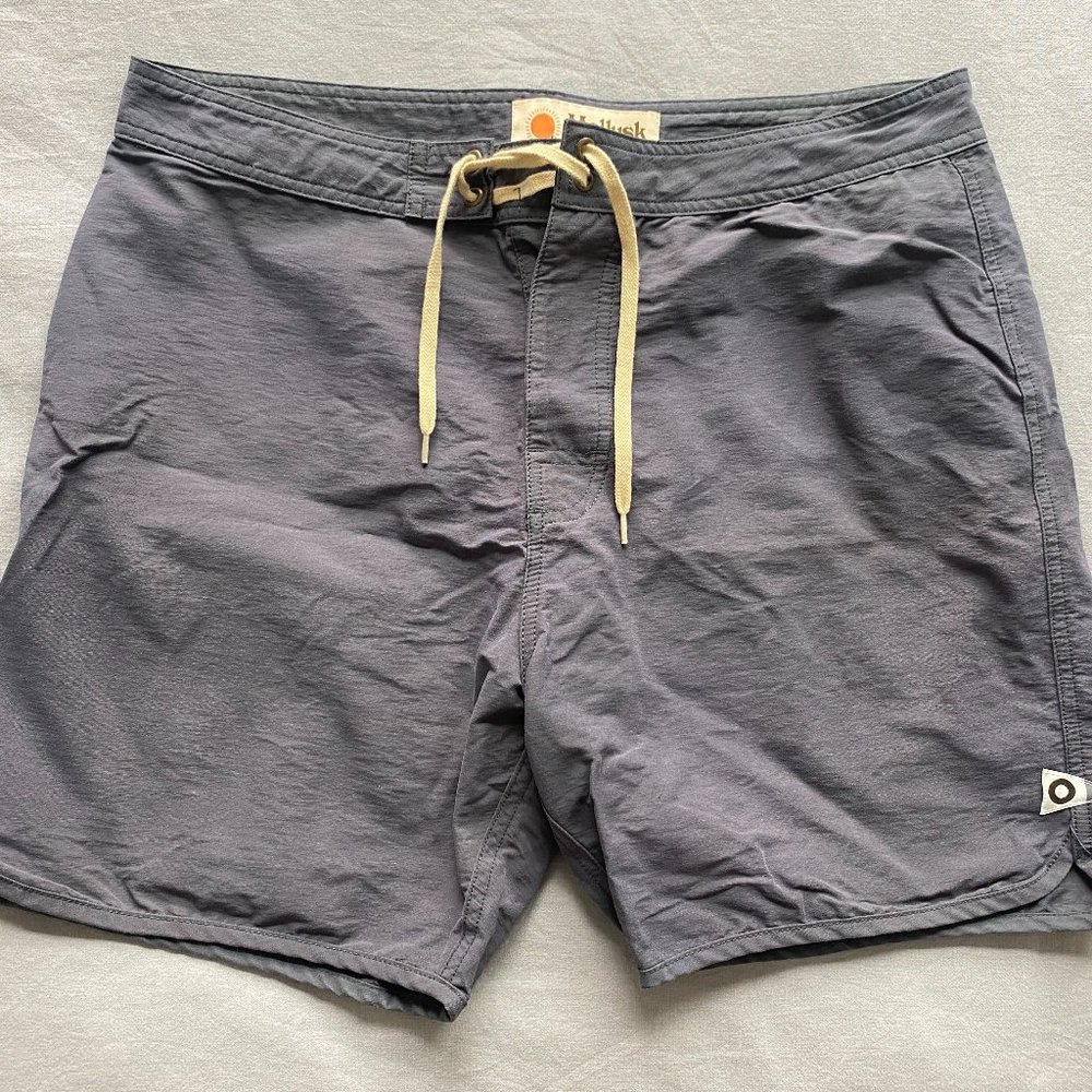 Men’s Mollusk California Scalloped Swim Trunks/Board shorts 32 Gray